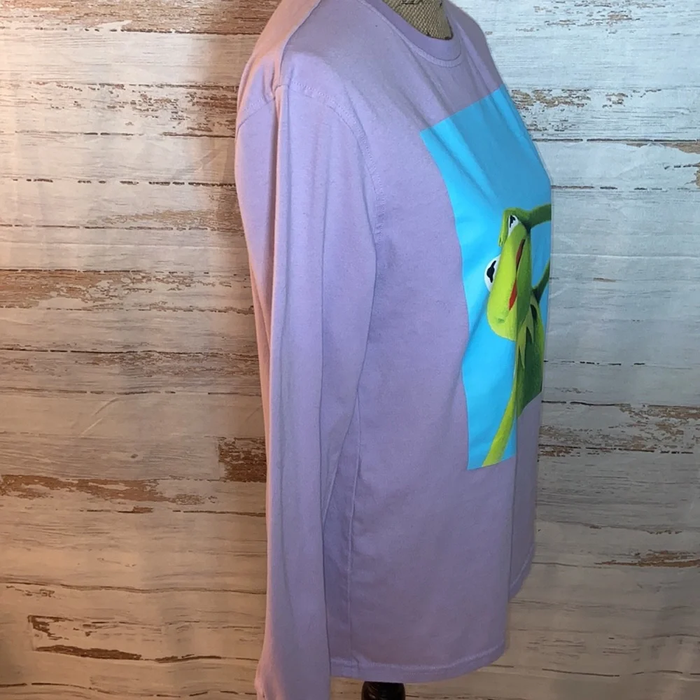 Disney The Muppets Kermit Purple Long Sleeve Graphic Sweatshirt Small